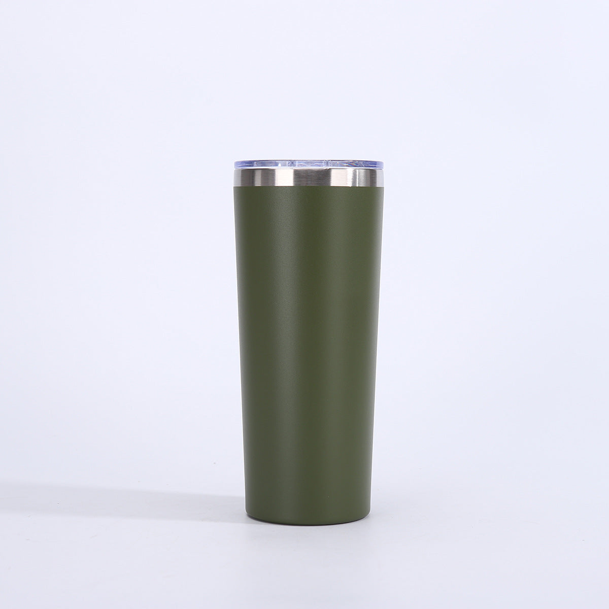 Vaso de cerveza de doble pared con aislamiento al vacío de 22 oz y tapa, taza de viaje de acero inoxidable 304 con recubrimiento en polvo, con impresión de logotipo personalizado disponible.