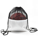 Mesh Pocket Sports Drawstring Backpack (Lightweight Polyester, Custom Logo)