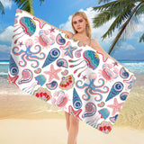 Factory Custom Material Craftsmanship Pattern Colorful Sublimation Oversized Sand Free Microfiber Beach Towels