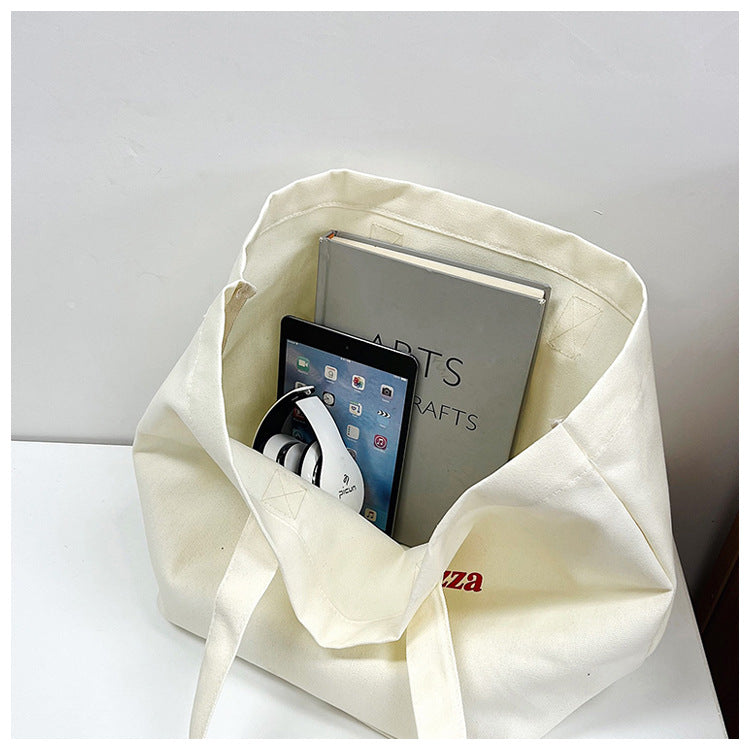Bolso de Hombro para Mujer de Lona Estampado Personalizado de Gran Capacidad Color Caramelo