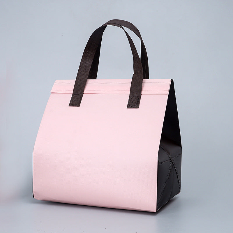 Custom Insulated Takeaway Bags with Aluminum Foil Lining – Non-Woven Food Delivery Bags for Restaurant & Beverage Packaging