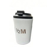 Taza de café cilíndrica de acero inoxidable de 12 oz con aislamiento al vacío, personalizada, para viaje