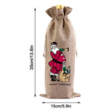 Custom Linen Wine Bag with Logo – Personalized Drawstring Bottle Gift Bag
