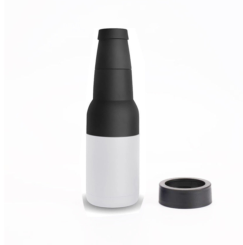 Enfriador de botellas 4 en 1, enfriador de latas de acero inoxidable, soporte personalizado para botellas de cerveza de barril, aislante con abridor de cerveza.