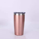 Vaso de acero inoxidable de 20 oz con logotipo personalizado, de fábrica, con aislamiento de doble pared, de acero inoxidable al vacío, con tapas.