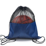 Mesh Pocket Sports Drawstring Backpack (Lightweight Polyester, Custom Logo)