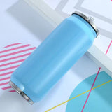 Vaso de acero inoxidable de 16 oz con aislamiento al vacío y logotipo personalizado, taza de viaje de doble pared, diseño de dibujos animados, para cerveza y café.