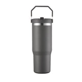 Vaso de viaje con aislamiento al vacío de acero inoxidable 304 de 30 oz con asa, taza de coche de doble pared, taza de café portátil, marca personalizada disponible