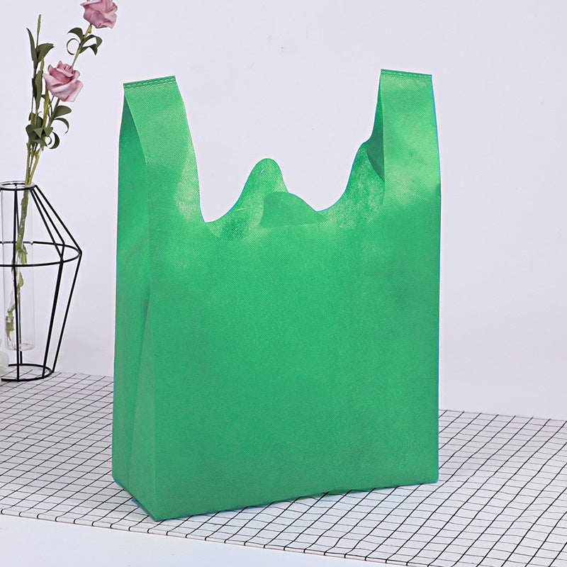 Economy Custom Logo Non-woven Fabric Shopping Tote Bags with Logo Printing