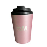 Taza de café cilíndrica de acero inoxidable de 12 oz con aislamiento al vacío, personalizada, para viaje