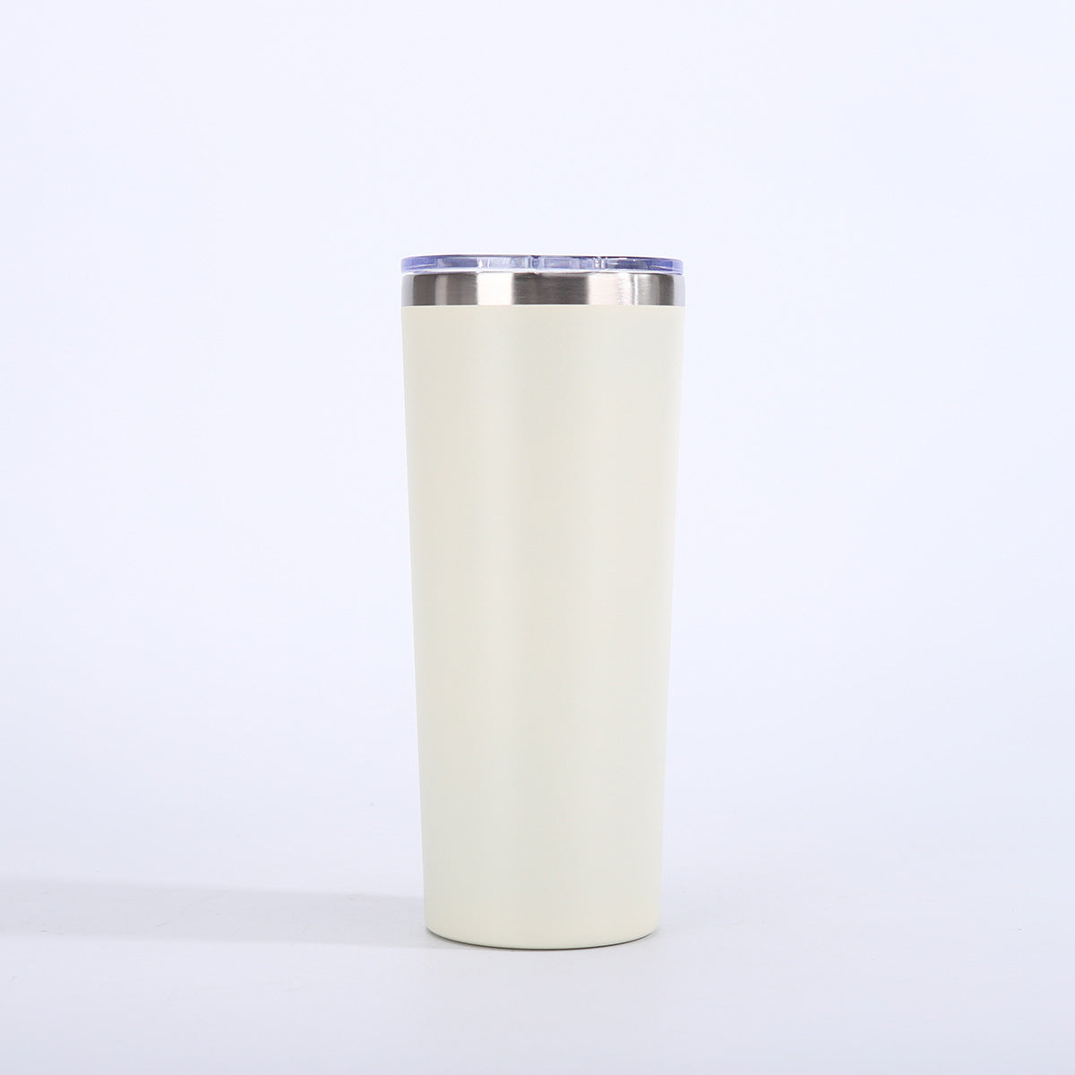 Vaso de cerveza de doble pared con aislamiento al vacío de 22 oz y tapa, taza de viaje de acero inoxidable 304 con recubrimiento en polvo, con impresión de logotipo personalizado disponible.