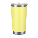 Vaso de acero inoxidable 304 con aislamiento al vacío de doble pared de 20 oz, vaso para coche, con recubrimiento en polvo y tapa, logotipo personalizado disponible.