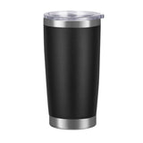 Vaso de acero inoxidable 304 con aislamiento al vacío de doble pared de 20 oz, vaso para coche, con recubrimiento en polvo y tapa, logotipo personalizado disponible.