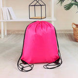 Mochila de poliéster personalizada con cordón doble (logotipo imprimible)