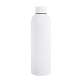 Botella de agua aislada al vacío de acero inoxidable 304 de 17 oz con logotipo personalizado, acabado de goma mate, frasco de viaje de boca estrecha.