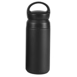 Vaso de viaje de acero inoxidable de doble pared con aislamiento al vacío, 17 oz, con logotipo personalizado y asa, termo portátil para café.