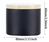 Lata de vela negra mate personalizada de 8 oz / 4 oz – Envase de hojalata para velas perfumadas, bálsamos y té