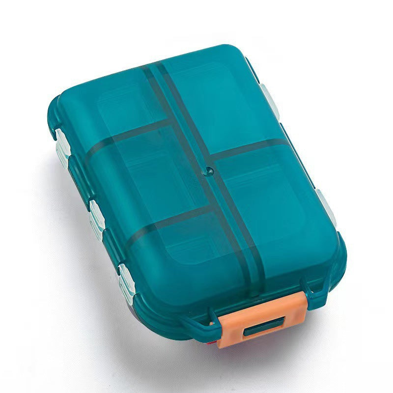 Custom Logo Portable Mini Double-Layer Pill Box – Compact Travel Medicine Organizer Case