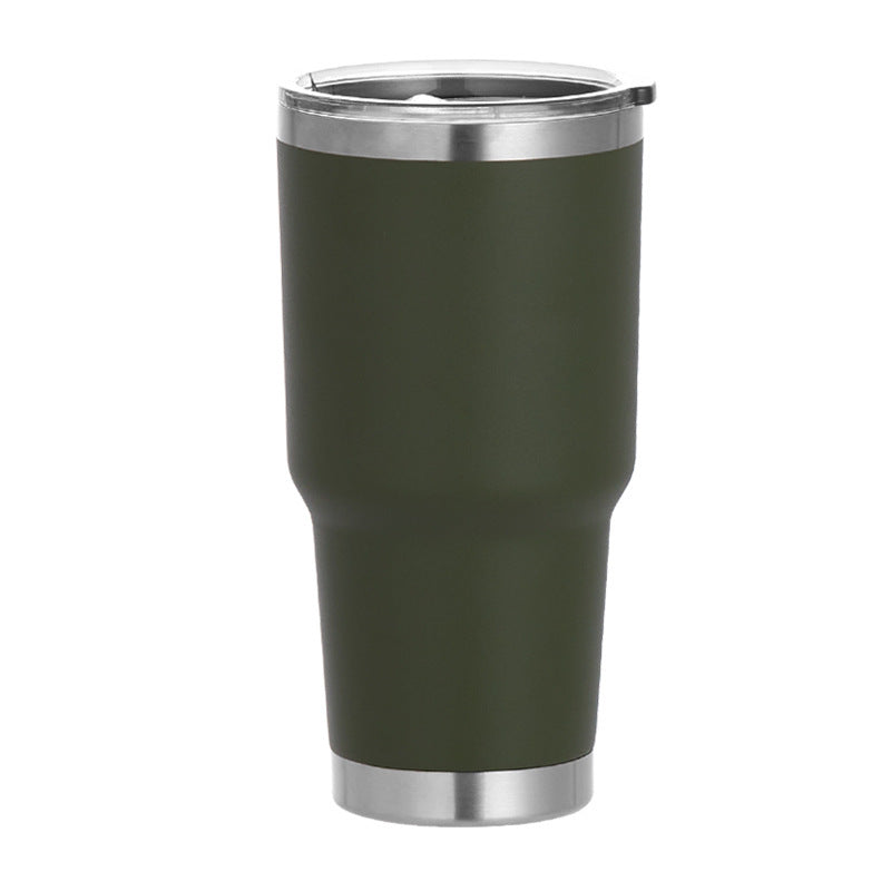 Vasos de acero inoxidable de doble pared con recubrimiento en polvo de 30 oz, con logotipo personalizado, ecológicos, para regalo, tazas de viaje con aislamiento.