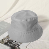 Fashionable Minimalist Design 100% Pure Cotton Solid Color Women's Bucket Hat  for Beach Travel