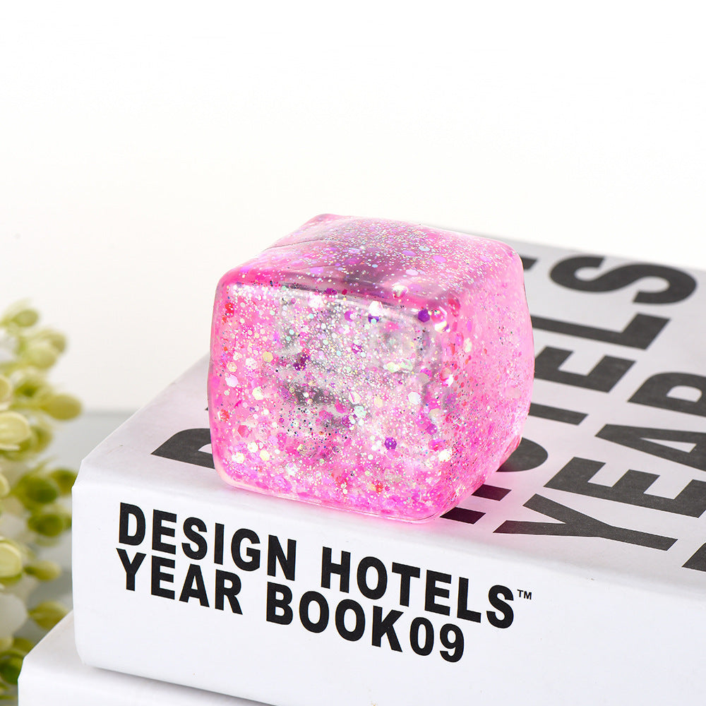 Squishy de cubitos de hielo creativo y personalizado, juguete sensorial de crecimiento lento para aliviar el estrés, juguete antiestrés blando