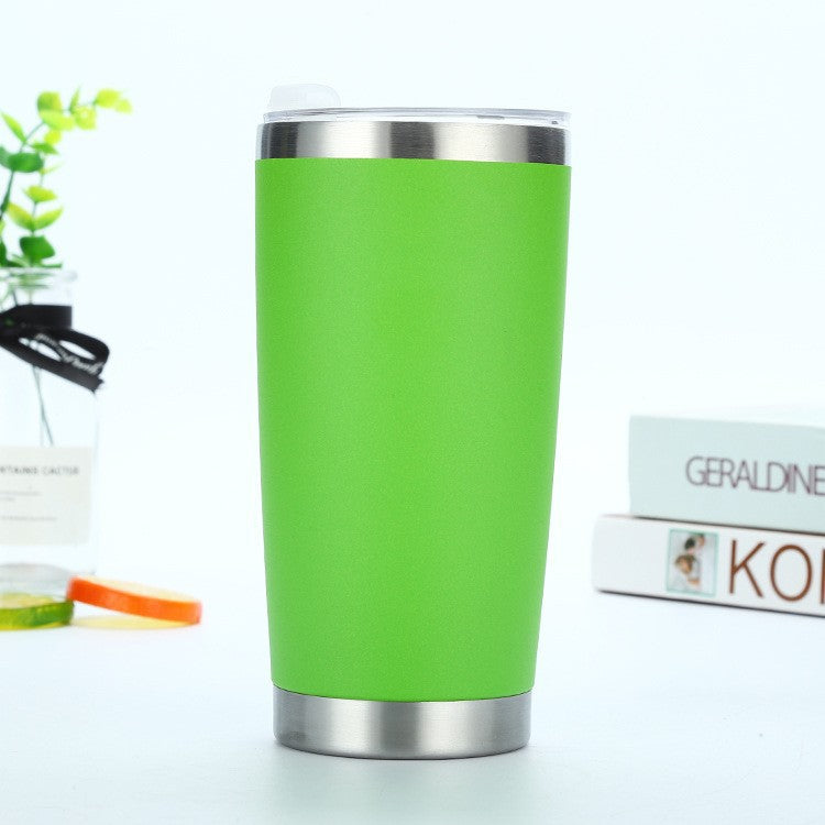 Vaso de acero inoxidable de 20 oz con logotipo personalizado, de fábrica, con aislamiento de doble pared, de acero inoxidable al vacío, con tapas.