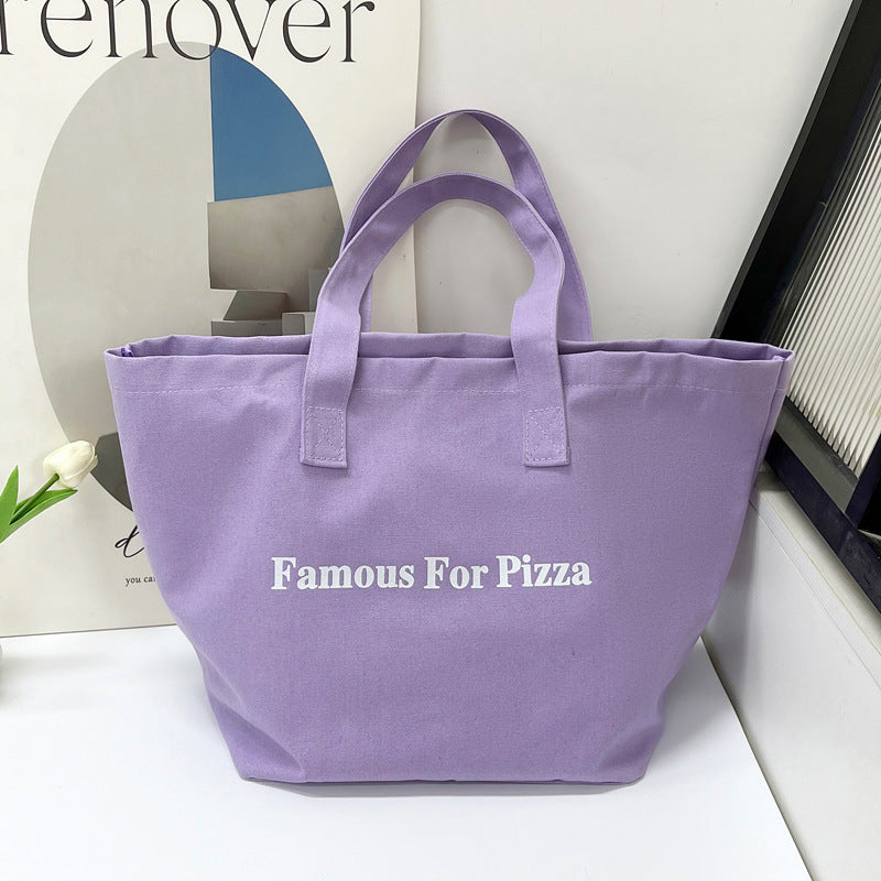 Bolso de Hombro para Mujer de Lona Estampado Personalizado de Gran Capacidad Color Caramelo