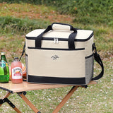 Bolsa de Almuerzo Refrigerante Aislante Impresa a Medida – Nevera Portátil Plegable de Gran Capacidad para Picnic y Camping