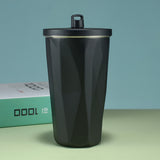 Nueva taza de café personalizada al por mayor de 20 oz, botella de agua de acero inoxidable, taza de café de viaje con pajita.