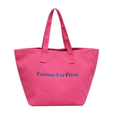 Bolso de Hombro para Mujer de Lona Estampado Personalizado de Gran Capacidad Color Caramelo