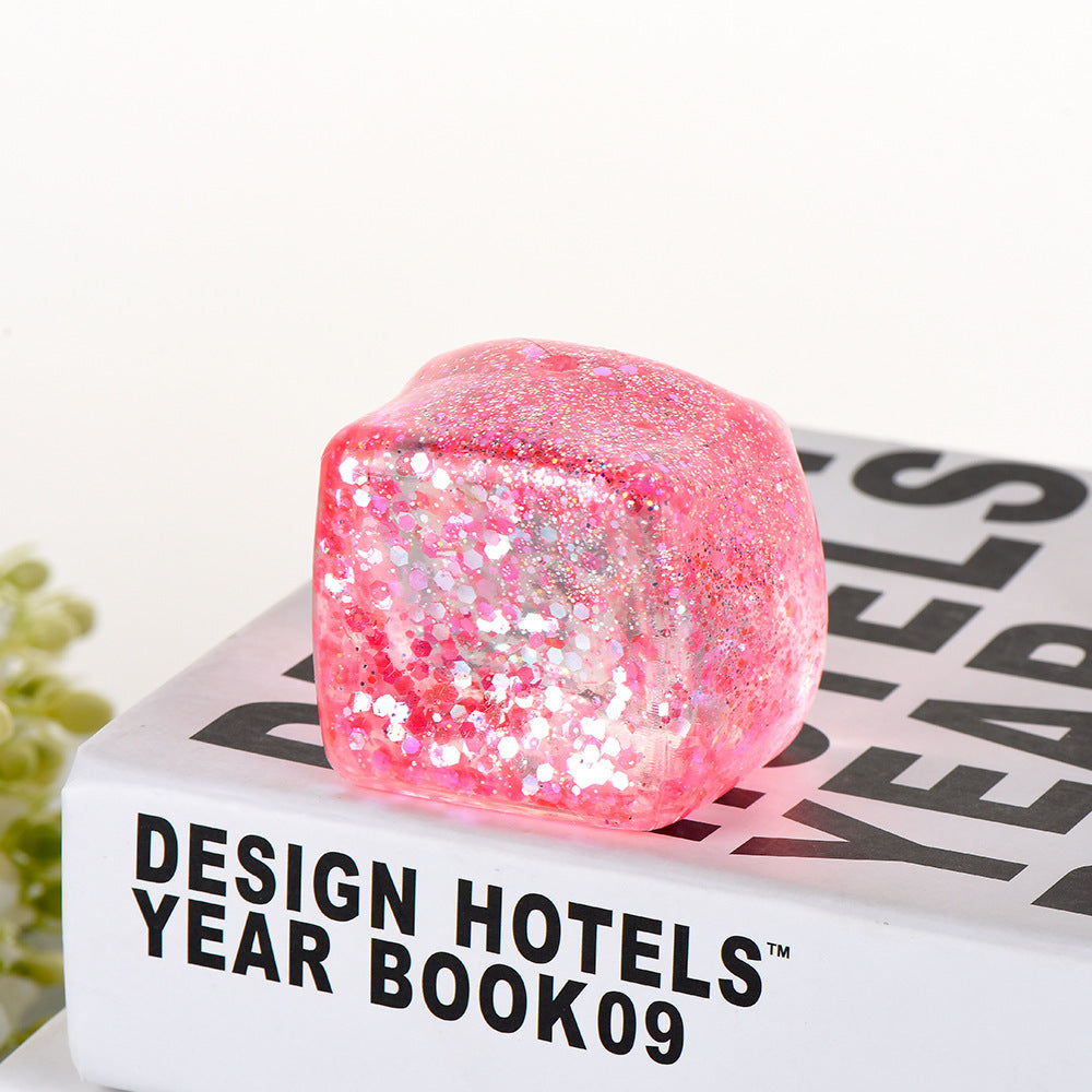 Squishy de cubitos de hielo creativo y personalizado, juguete sensorial de crecimiento lento para aliviar el estrés, juguete antiestrés blando
