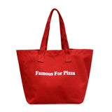 Bolso de Hombro para Mujer de Lona Estampado Personalizado de Gran Capacidad Color Caramelo