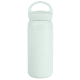 Vaso de viaje de acero inoxidable de doble pared con aislamiento al vacío, 17 oz, con logotipo personalizado y asa, termo portátil para café.