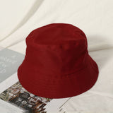 Fashionable Minimalist Design 100% Pure Cotton Solid Color Women's Bucket Hat  for Beach Travel