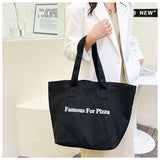 Bolso de Hombro para Mujer de Lona Estampado Personalizado de Gran Capacidad Color Caramelo