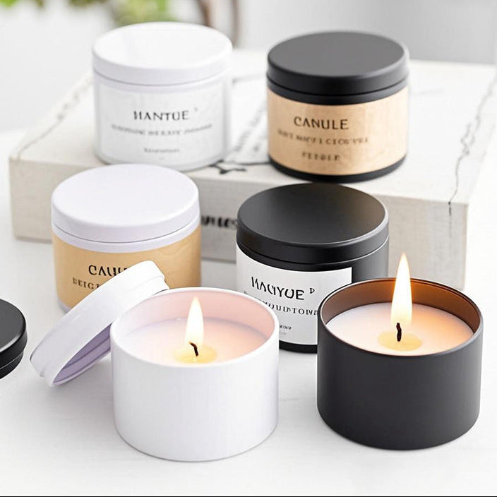 Latas redondas de 4oz y 8oz para velas - Envases metálicos para velas, té, dulces y regalos - Logotipo personalizado disponible