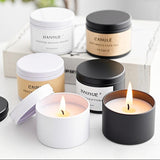 Latas redondas de 4oz y 8oz para velas - Envases metálicos para velas, té, dulces y regalos - Logotipo personalizado disponible