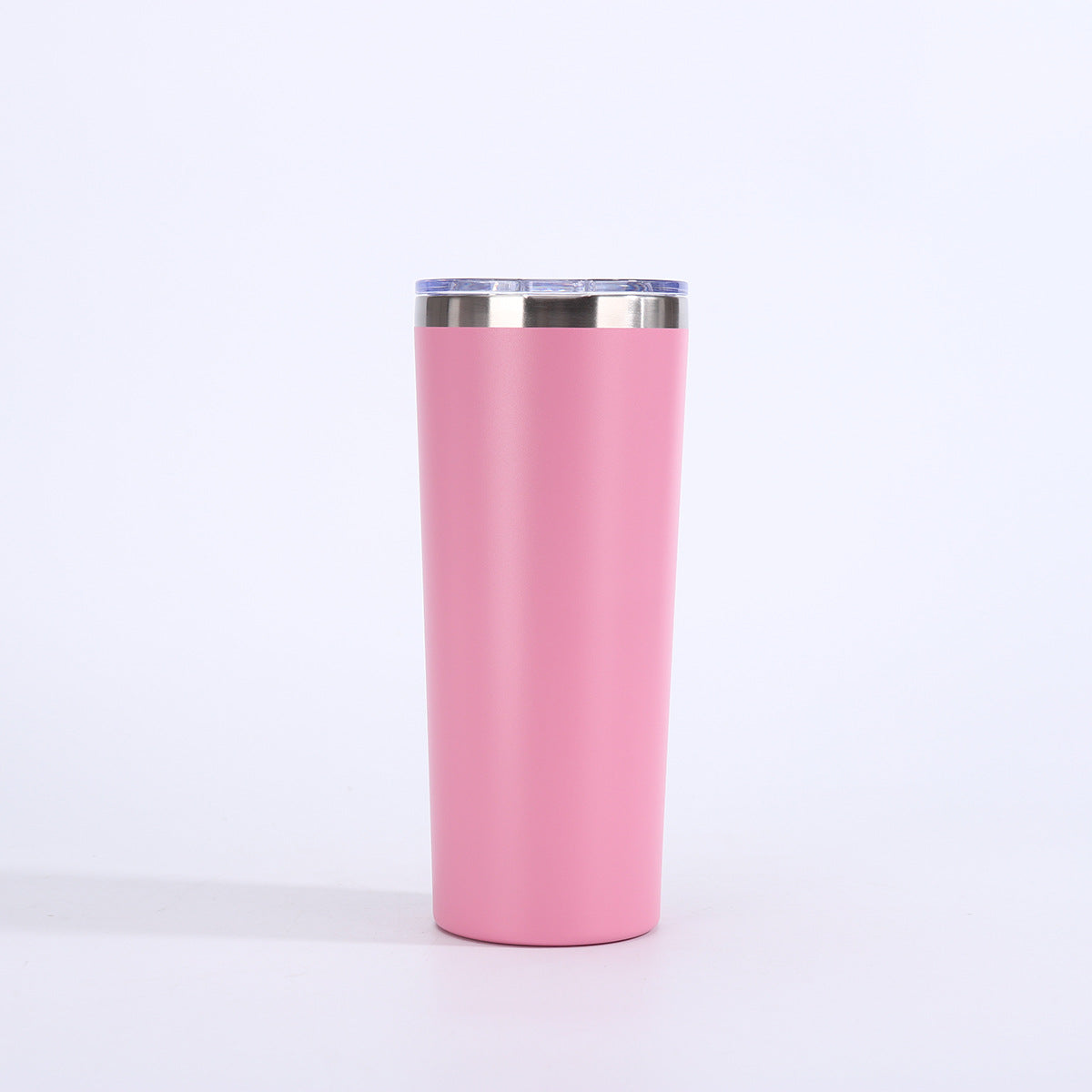 Vaso de cerveza de doble pared con aislamiento al vacío de 22 oz y tapa, taza de viaje de acero inoxidable 304 con recubrimiento en polvo, con impresión de logotipo personalizado disponible.