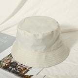 Fashionable Minimalist Design 100% Pure Cotton Solid Color Women's Bucket Hat  for Beach Travel