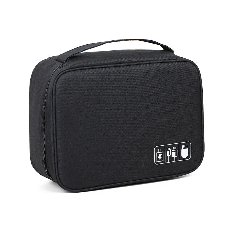 Organizador de accesorios tecnológicos con logotipo personalizado – Bolsa de almacenamiento multiusos para cables, cargadores y baterías externas