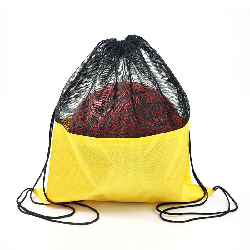Mesh Pocket Sports Drawstring Backpack (Lightweight Polyester, Custom Logo)