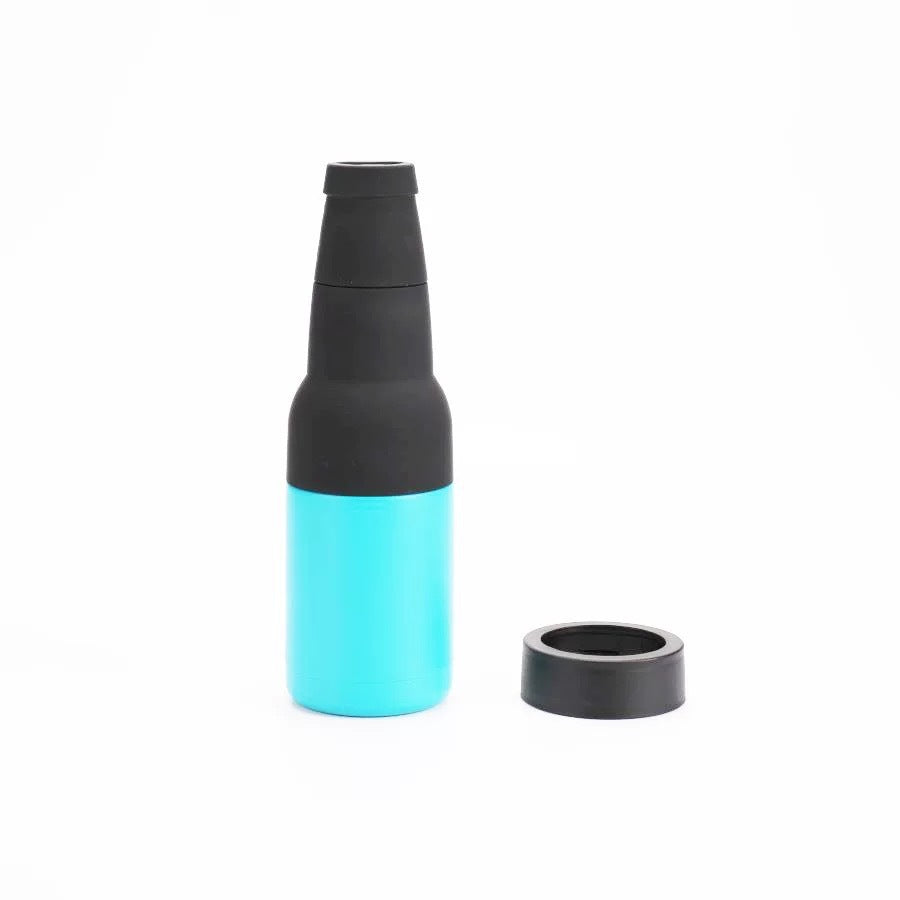 Enfriador de botellas 4 en 1, enfriador de latas de acero inoxidable, soporte personalizado para botellas de cerveza de barril, aislante con abridor de cerveza.