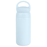 Vaso de viaje de acero inoxidable de doble pared con aislamiento al vacío, 17 oz, con logotipo personalizado y asa, termo portátil para café.
