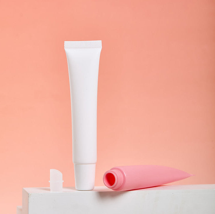 Custom 20g Empty Transparent Lip Gloss Tube | PE Soft Squeeze Cosmetic Tube with Slant Applicator