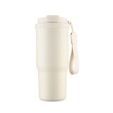 Taza de viaje con aislamiento al vacío de acero inoxidable 304 de 25 oz con correa de transporte, vaso de café portátil para auto, marca personalizada disponible