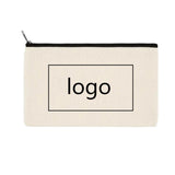 Custom Canvas Pencil Pouch with Logo – Personalized DIY Makeup & School Supply Bag
