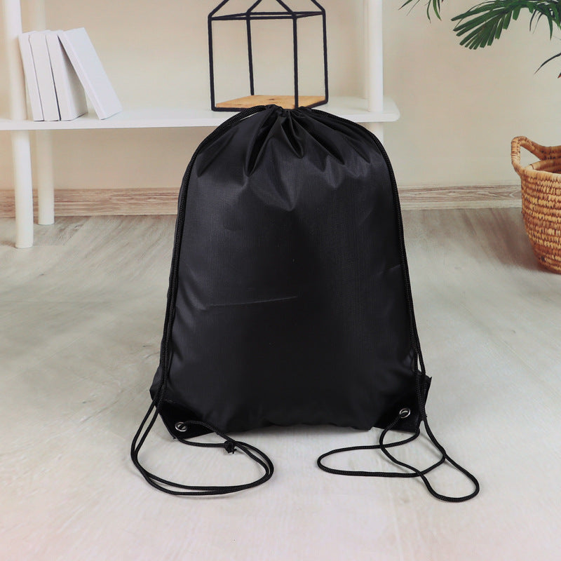Mochila de poliéster personalizada con cordón doble (logotipo imprimible)