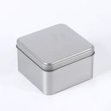 Caja cuadrada de hojalata mate personalizada de 9 cm (3,54 pulgadas) con logotipo – Lata para embalaje de velas, dulces y regalos