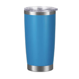Vaso de acero inoxidable 304 con aislamiento al vacío de doble pared de 20 oz, vaso para coche, con recubrimiento en polvo y tapa, logotipo personalizado disponible.