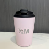 Taza de café cilíndrica de acero inoxidable de 12 oz con aislamiento al vacío, personalizada, para viaje